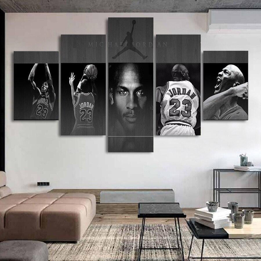 Tableau Vintage Michael Jordan Noir Et Blanc – Image 3