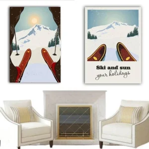 Tableau Vintage Montagne