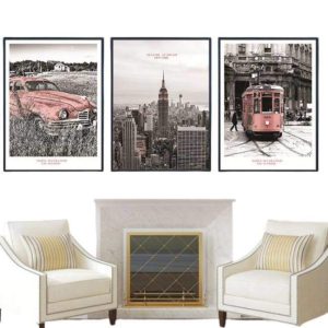 Tableau Vintage New York Rose
