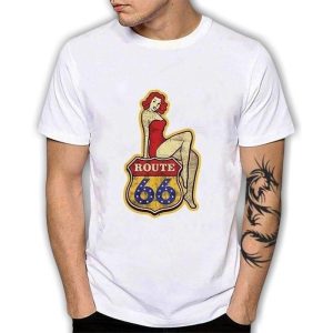 T-Shirt Vintage  Route 66 Femme