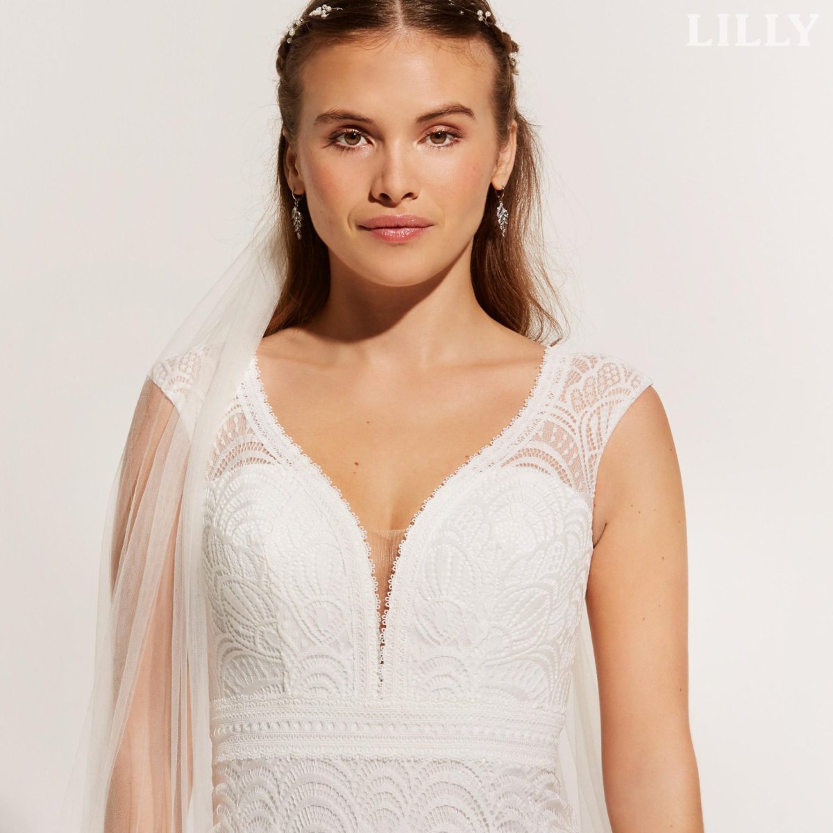 Robe De Mariée Sirène Vintage Blanche – Image 4