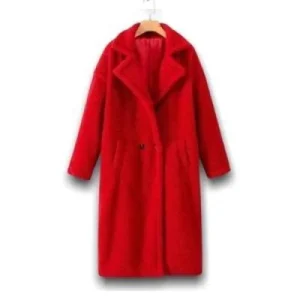 Veste Vintage  Teddy Femme Rouge
